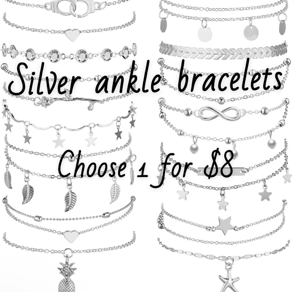 Elegant Silver Ankle Bracelets